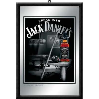 Jack Daniels Retro Reklama Lustro Tablica, Oryginał 32x22cm Bilard